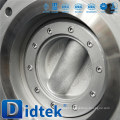 Didtek Triple Offset DN250 Stainless Steel Wafer Type Válvula Borboleta